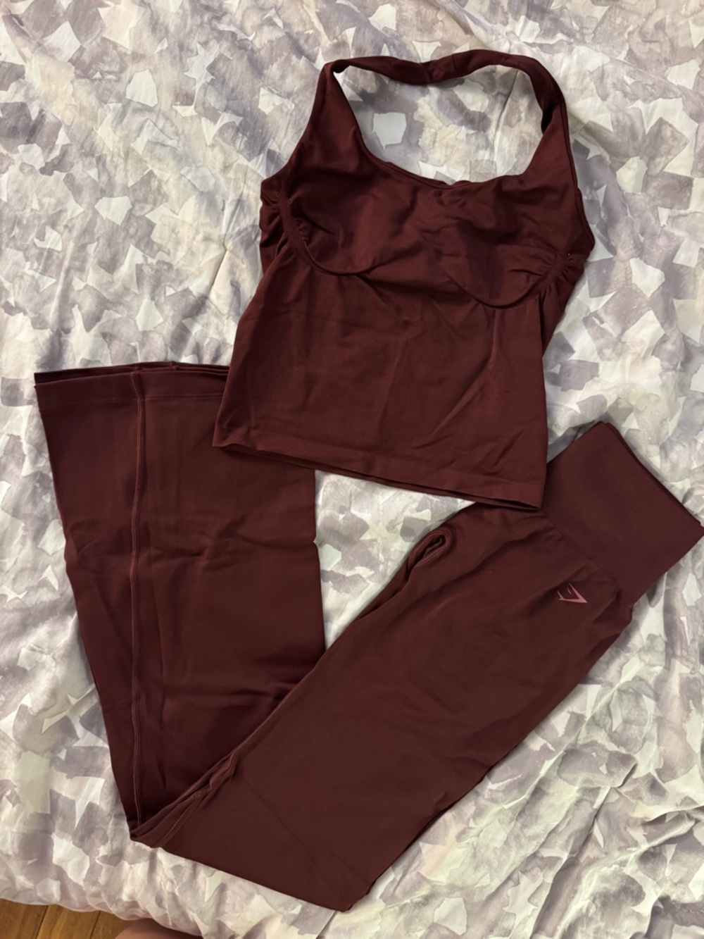 Gymshark Soft Sculpt Halter Tank & Flared Leggings